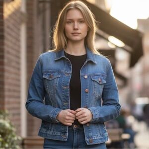 Vintage GAP Women’s XS Blue Denim Trucker Jacket Y2K